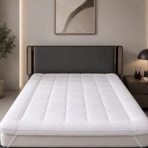 King bed topper fitted over a mattress