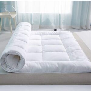 Space Apparent Queen bed topper with cotton cover and microfiber filling