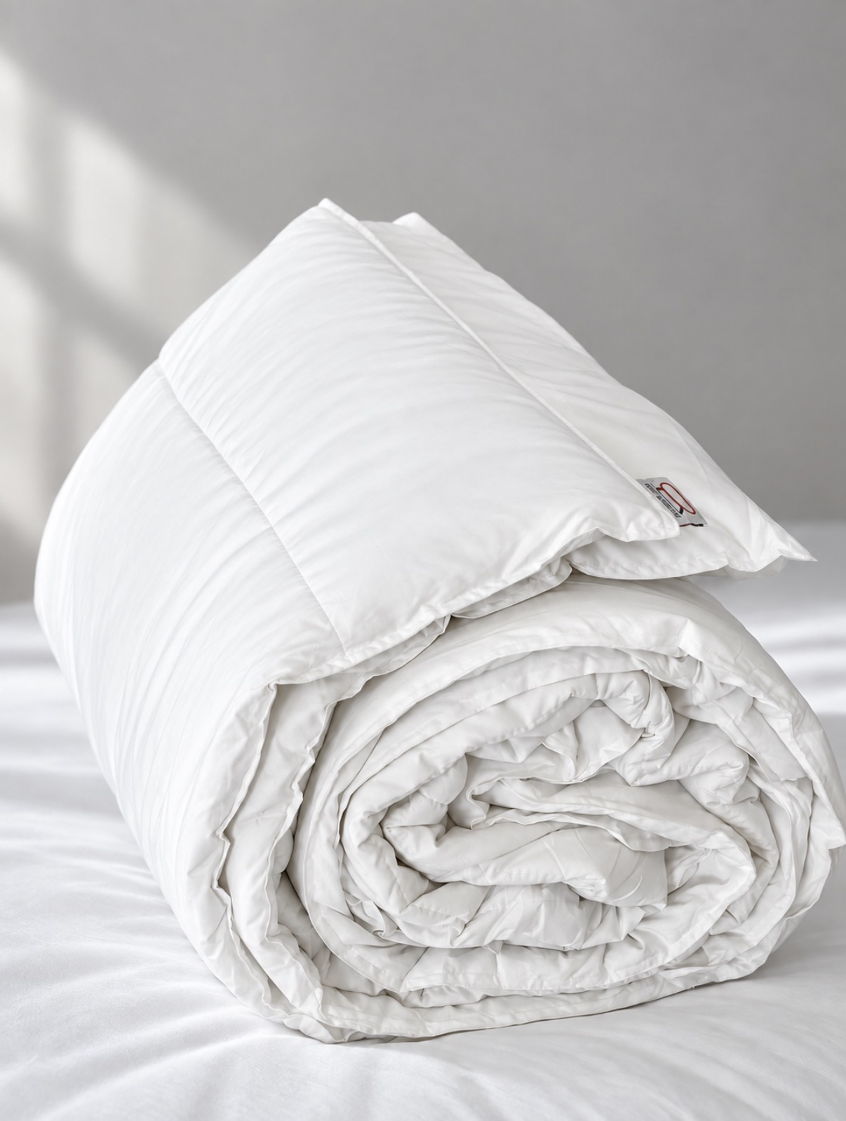 Folded white King-size duvet insert